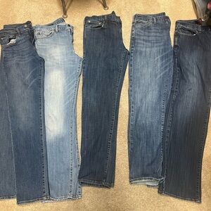 5 pairs of Lucky Jeans 34x34